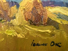 Haystacks, Original oil Painting, Ready to Hang