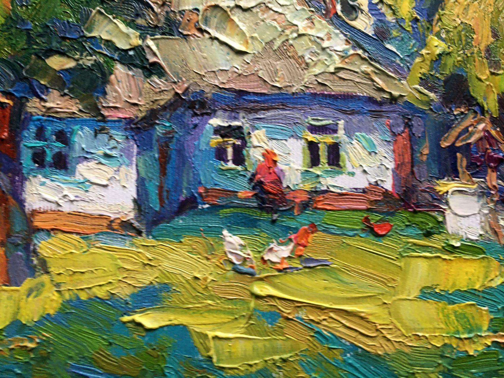 In the Yard, Original oil Painting, Ready to Hang For Sale 4