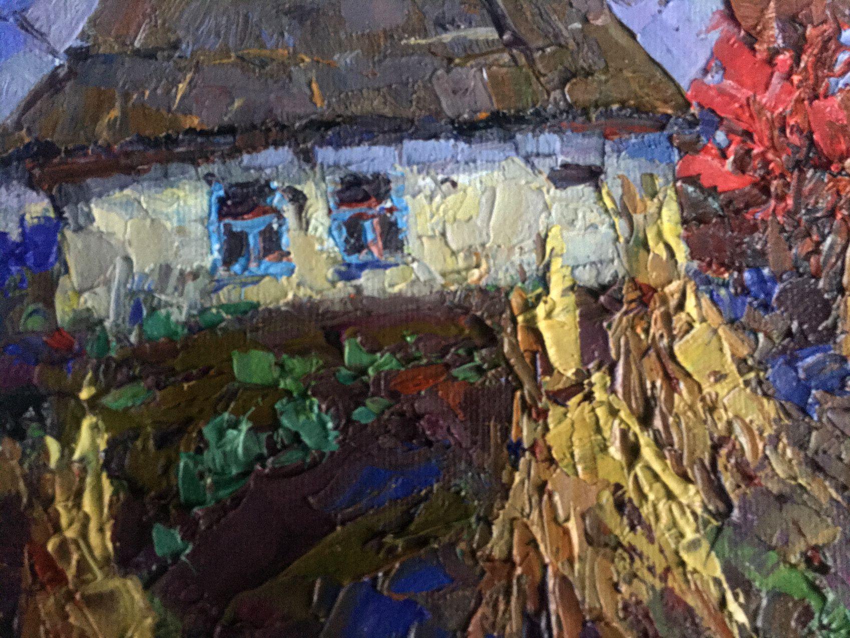 Solitario, paisaje, Pintura al óleo original, Lista para colgar - Painting Impresionista de Oksana Kalenyuk