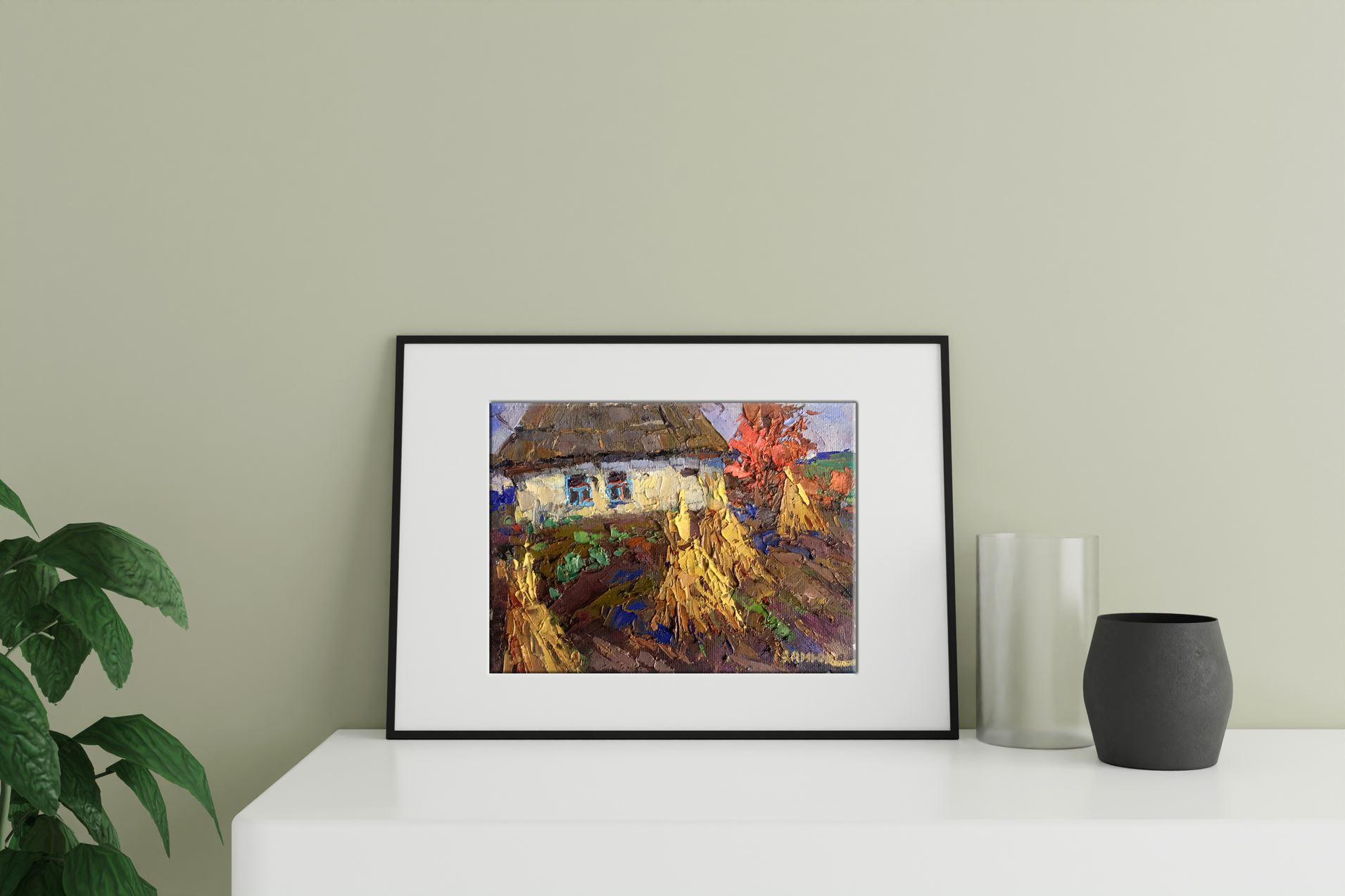 Solitario, paisaje, Pintura al óleo original, Lista para colgar en venta 1