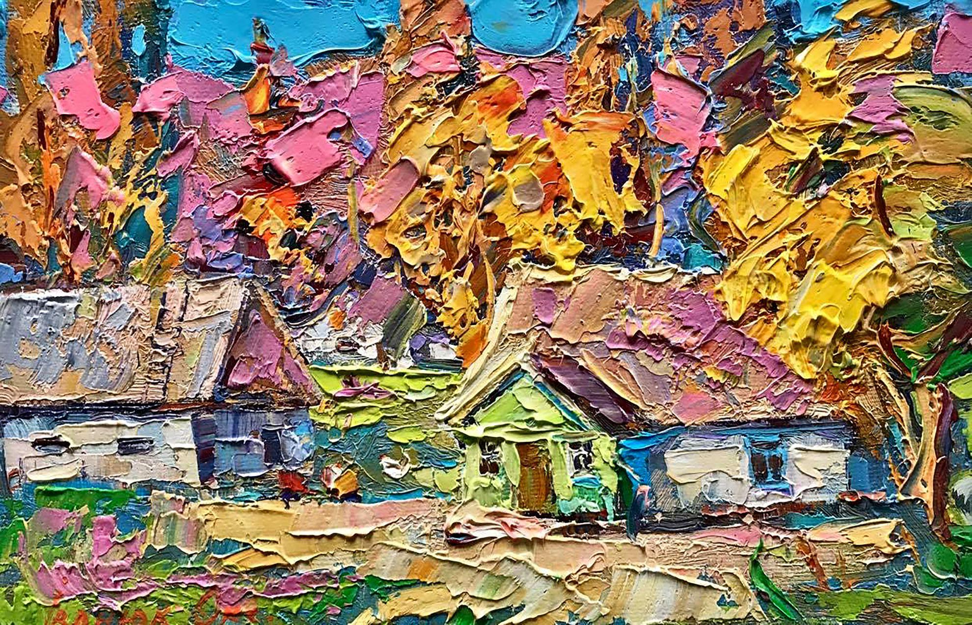 Oksana Kalenyuk Landscape Painting - Morning, Impressionism, Original oil Painting, Ready to Hang