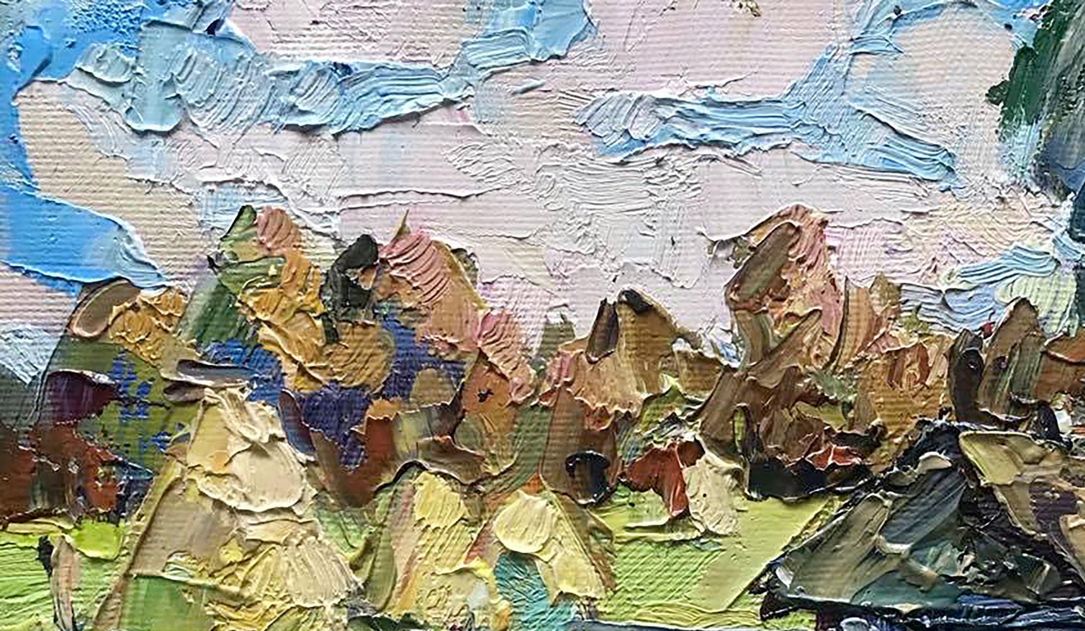 Morning, Landscape, Original oil Painting, Ready to Hang For Sale 3