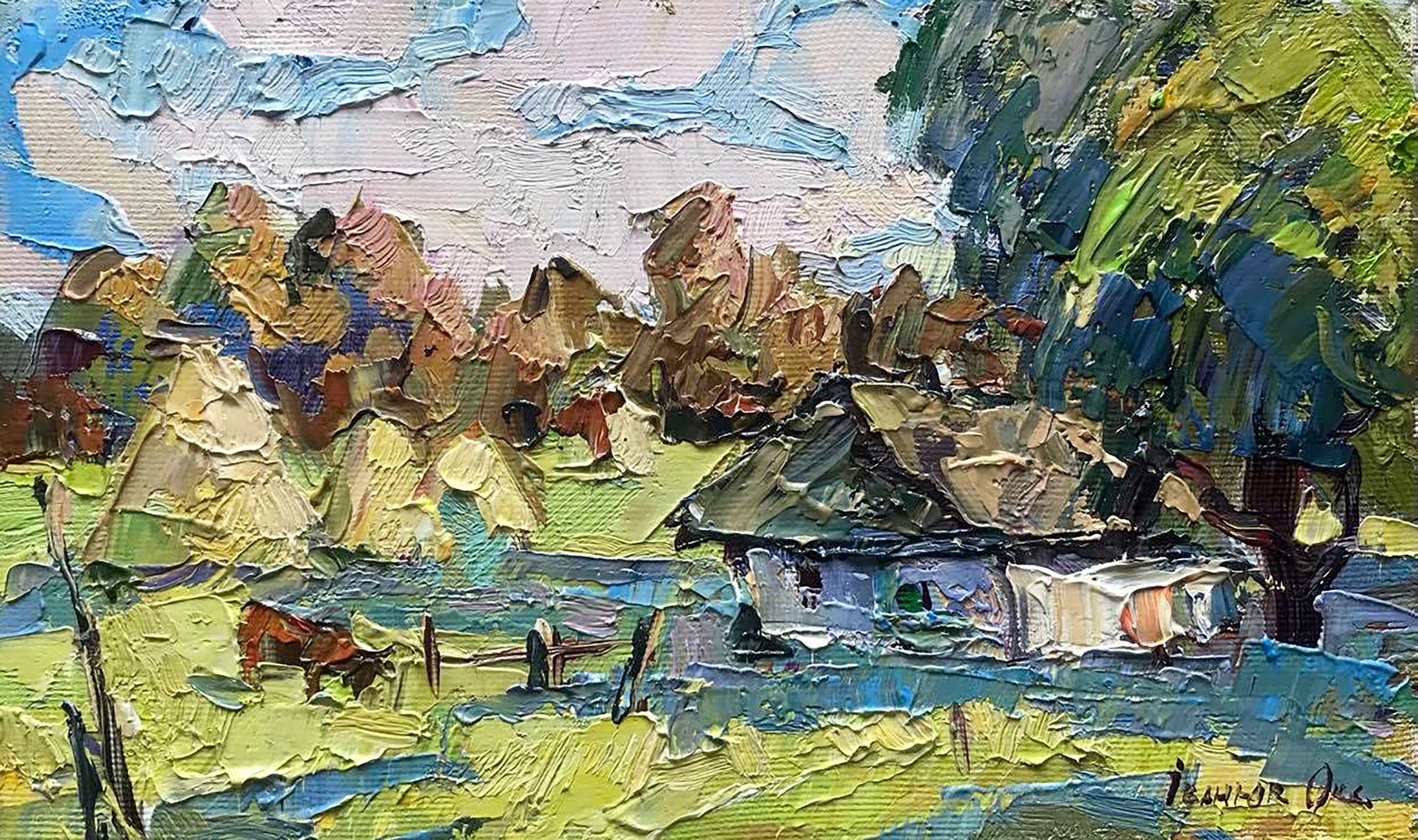 Oksana Kalenyuk Landscape Painting - Morning, Original oil Painting, Ready to Hang