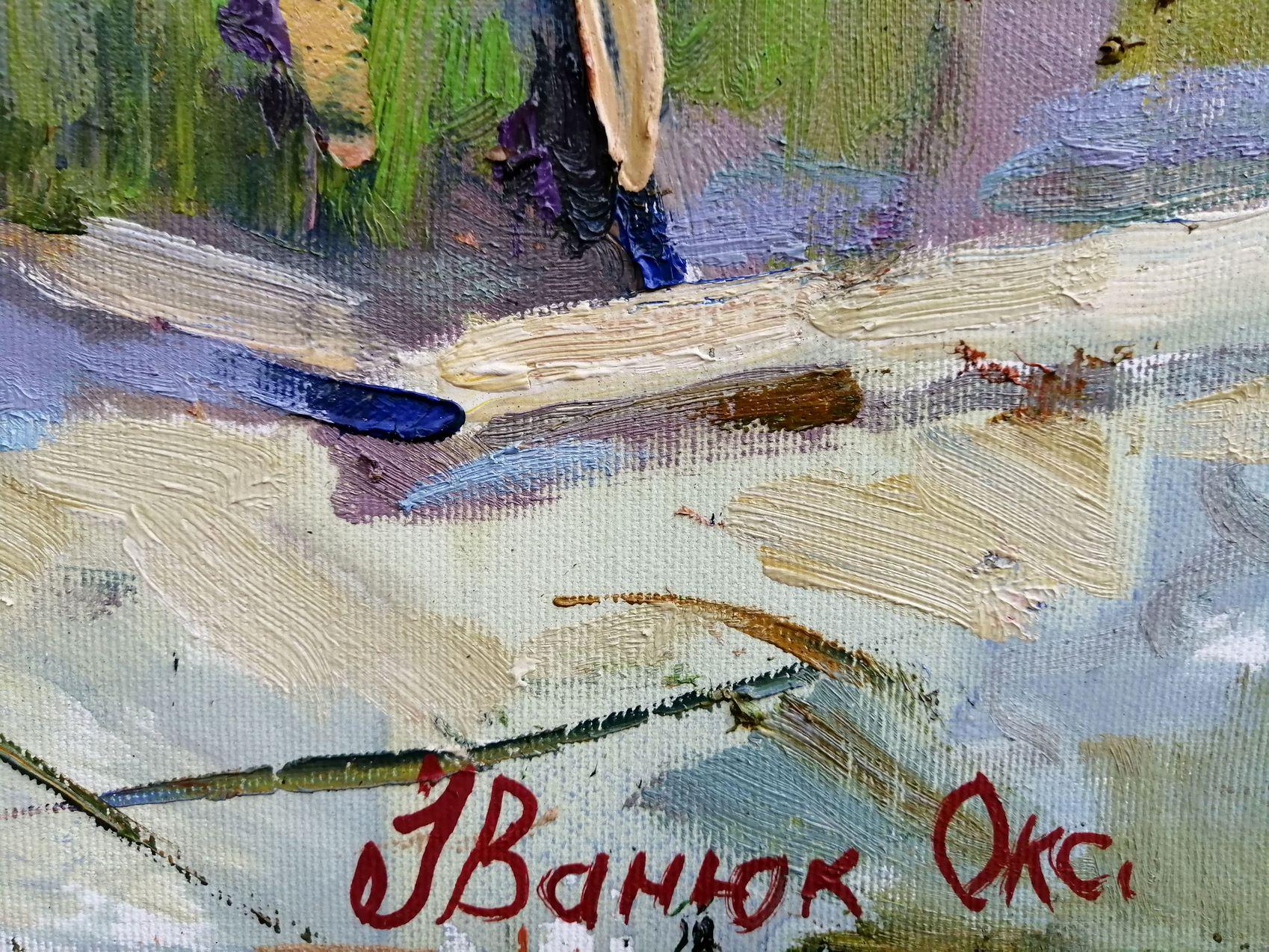 Streets of old Mariupol, Impressionism Original oil Painting, Ready to Hang For Sale 3