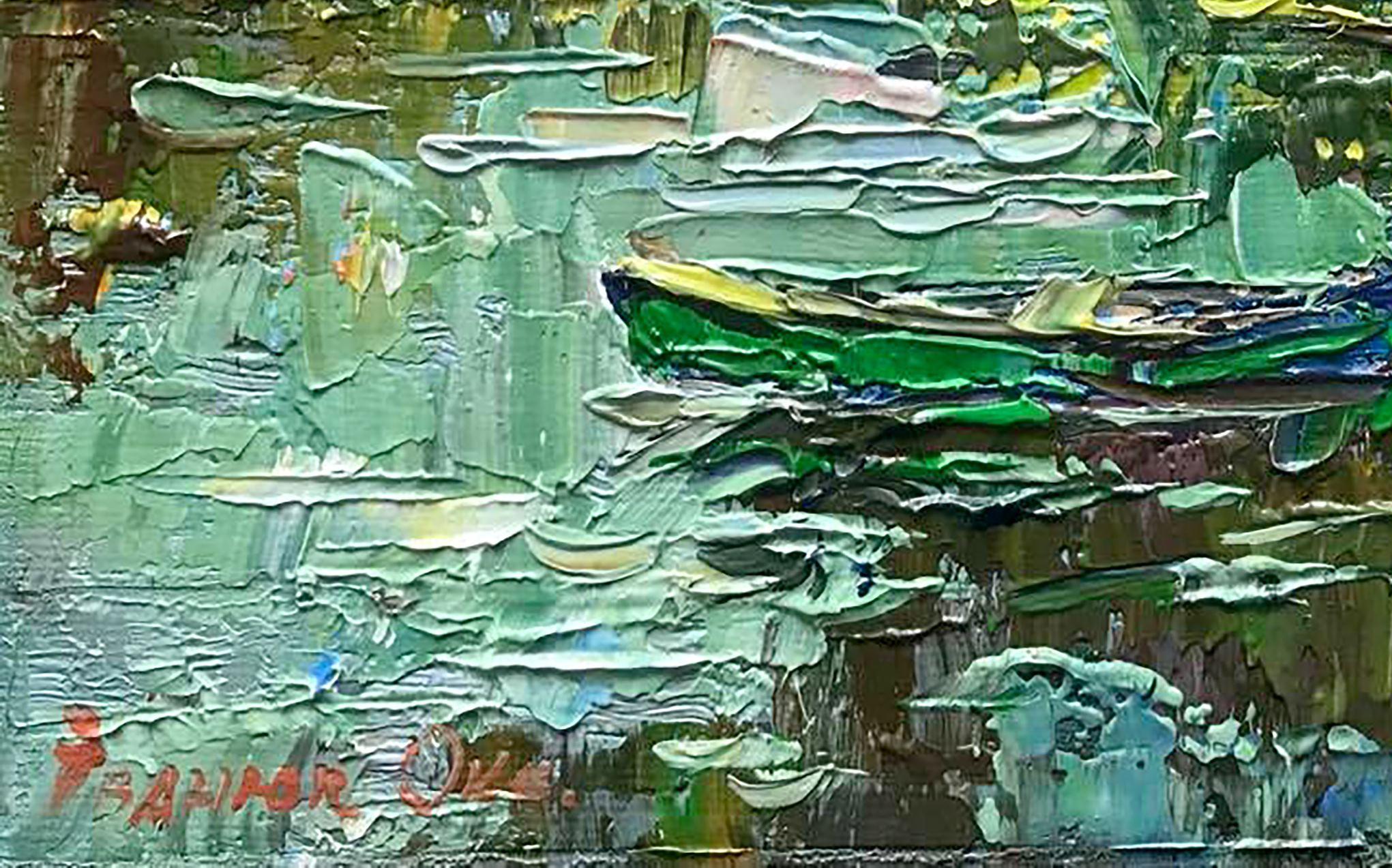 Summer Day, Landscape, Original oil Painting, Ready to Hang For Sale 3