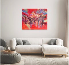 «Sinfonía eterna de Roma», pintura paisajística impresionista, óleo sobre lienzo