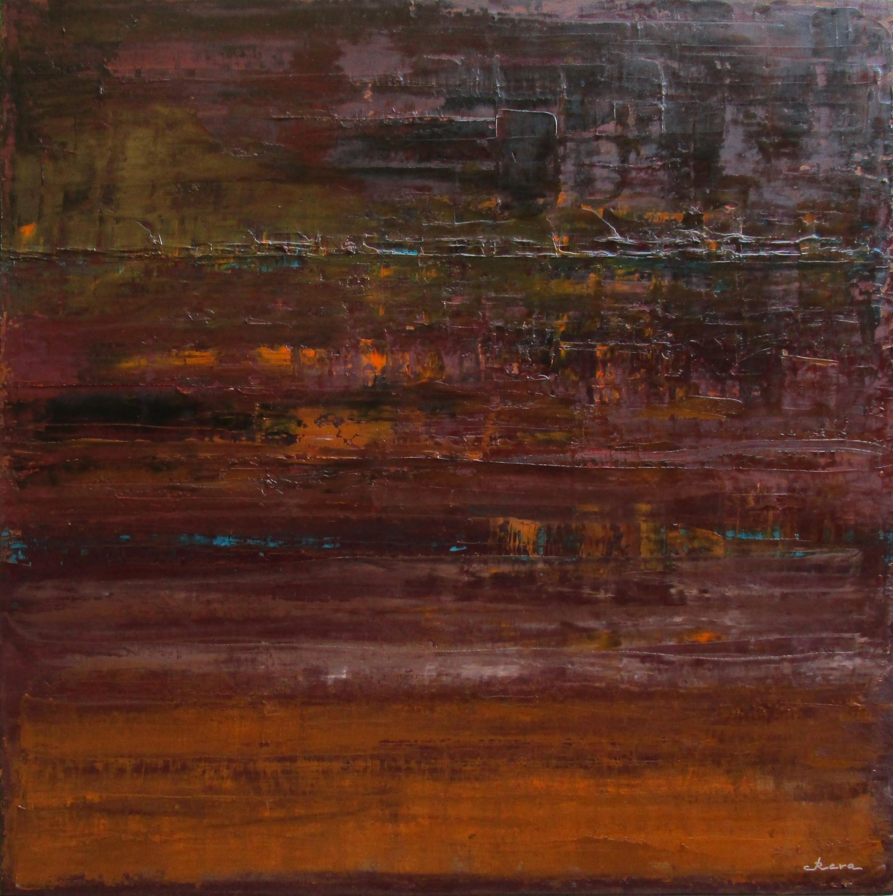 Oksana Reva Abstract Painting - “Autumn Garden”