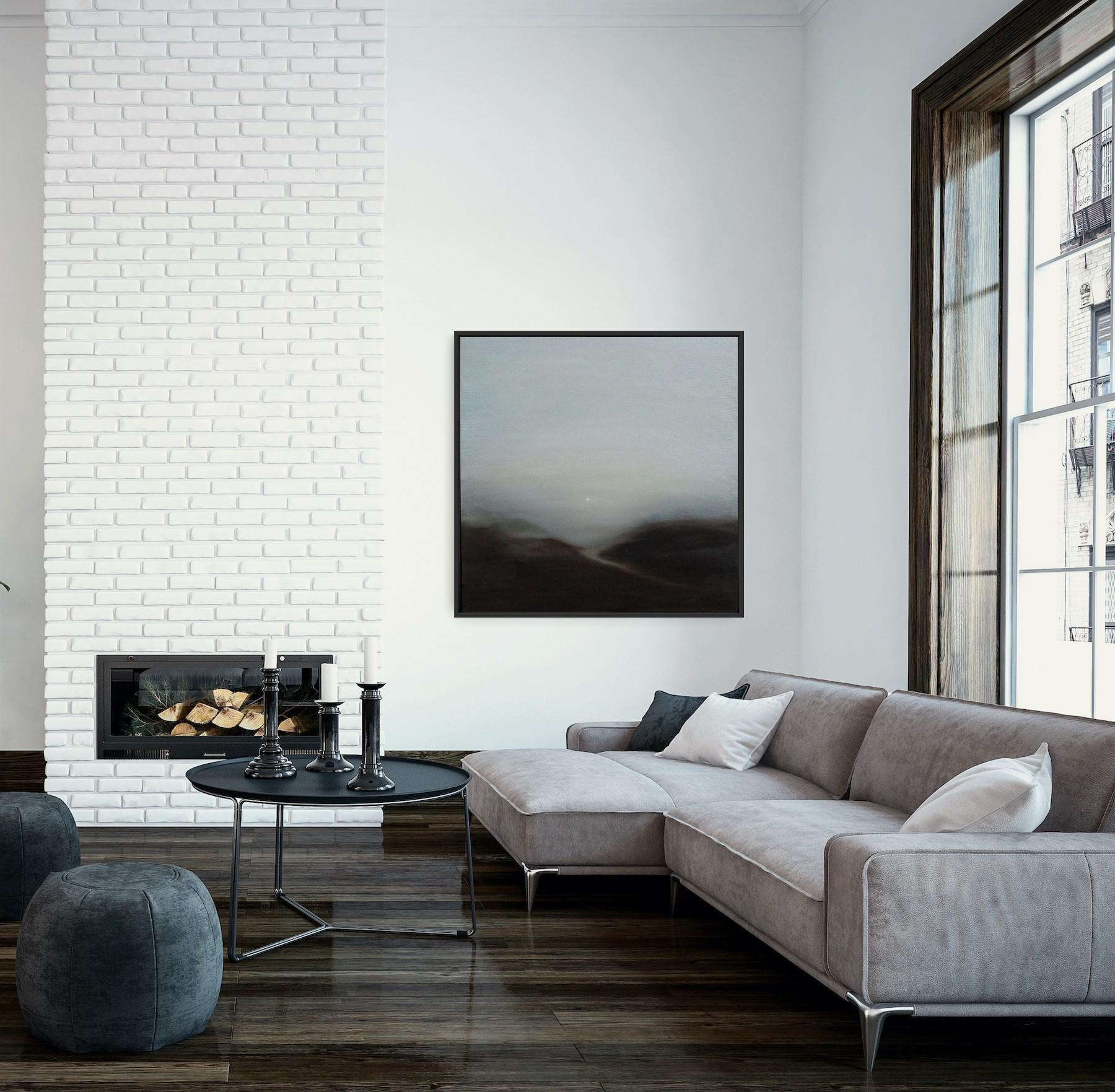 Quiette (Grau), Abstract Painting, von Oksana Reva