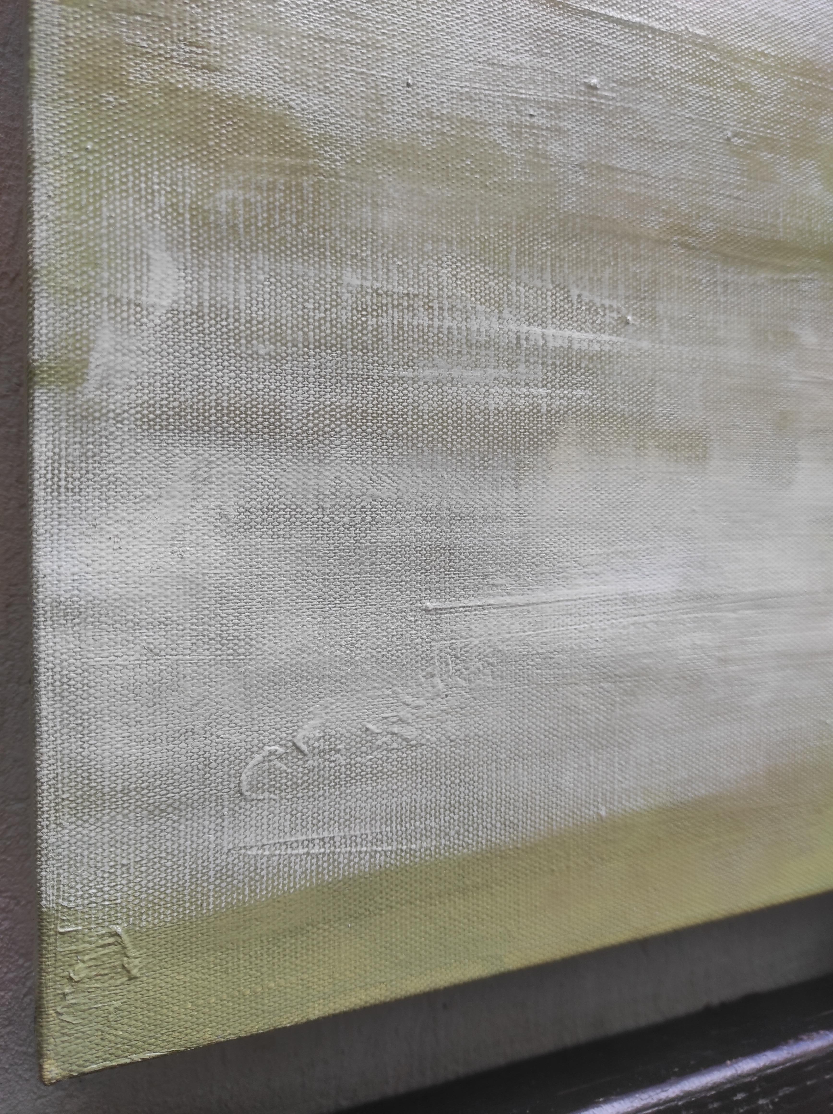 “The Beginning”
Oil on linen, multilayer technique

This work captures the moment when form is born out of silence. Translucent layers of oil, laid one upon another like breaths of time, create a depth where light and shadow seek equilibrium. The