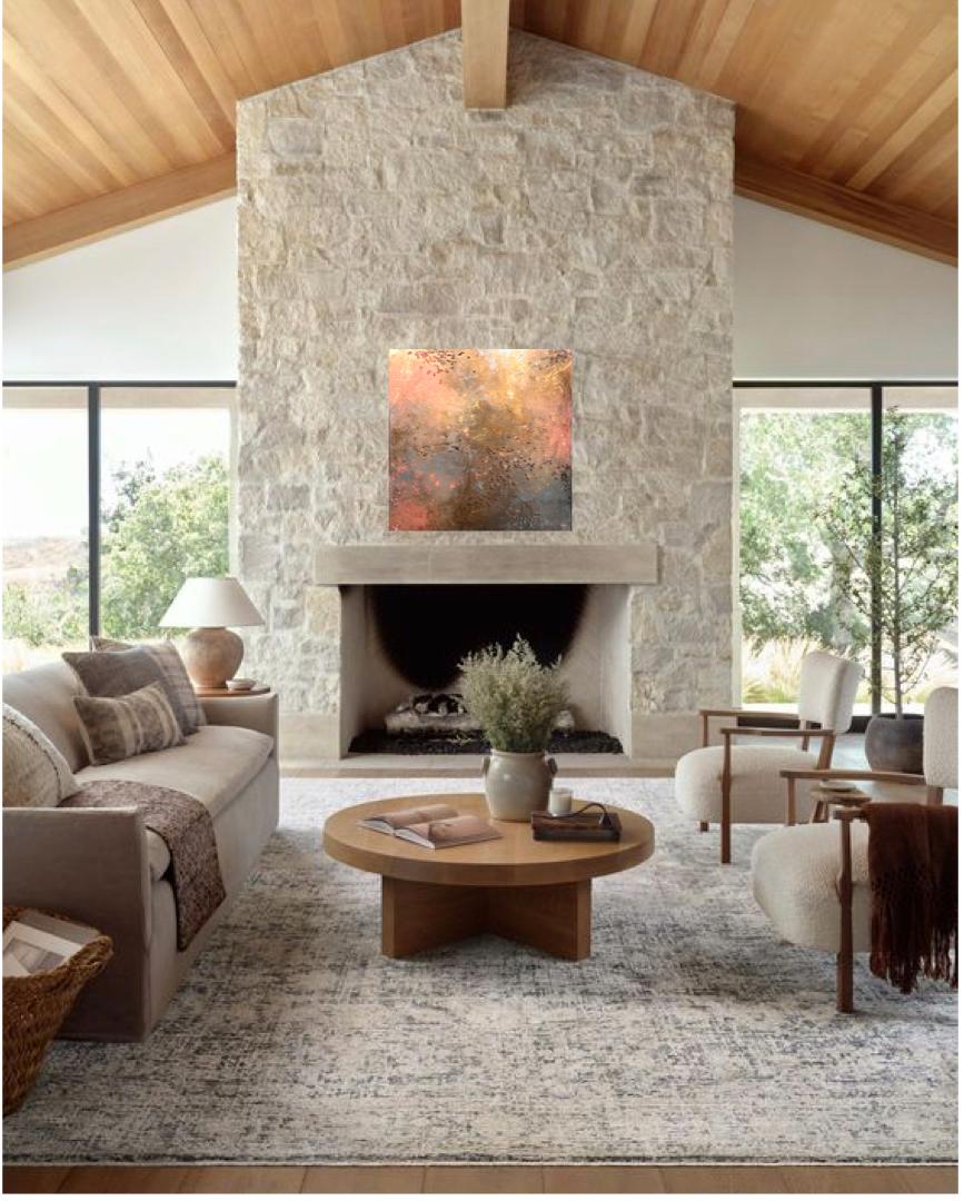 Code L-13.  LED Installation Hi-tech Modern Geometric Abstract Brown Silver Dust For Sale 5