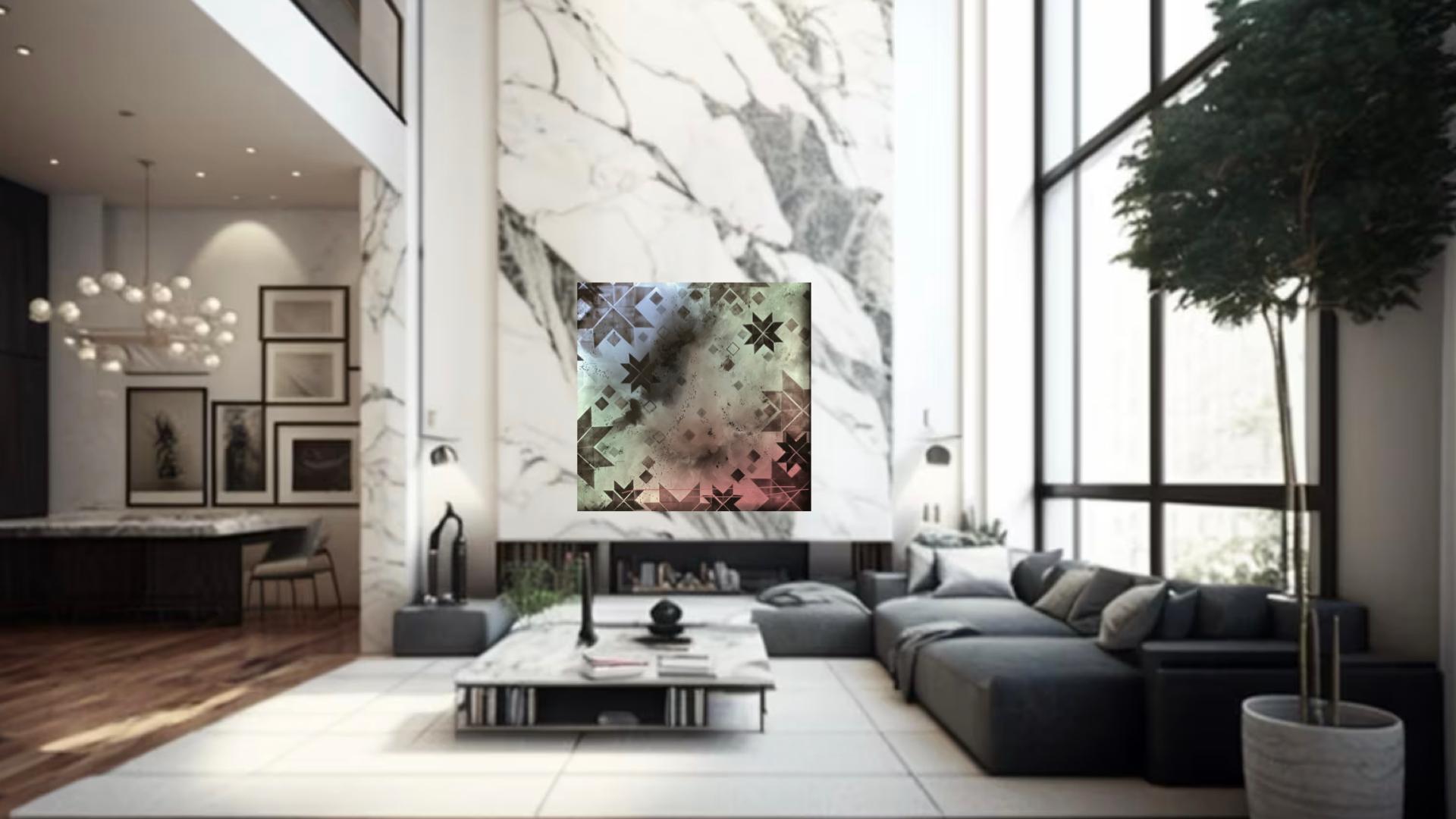 Code LI-L2. LED Installation Hi-tech Modern Geometric Abstract Art For Sale 3