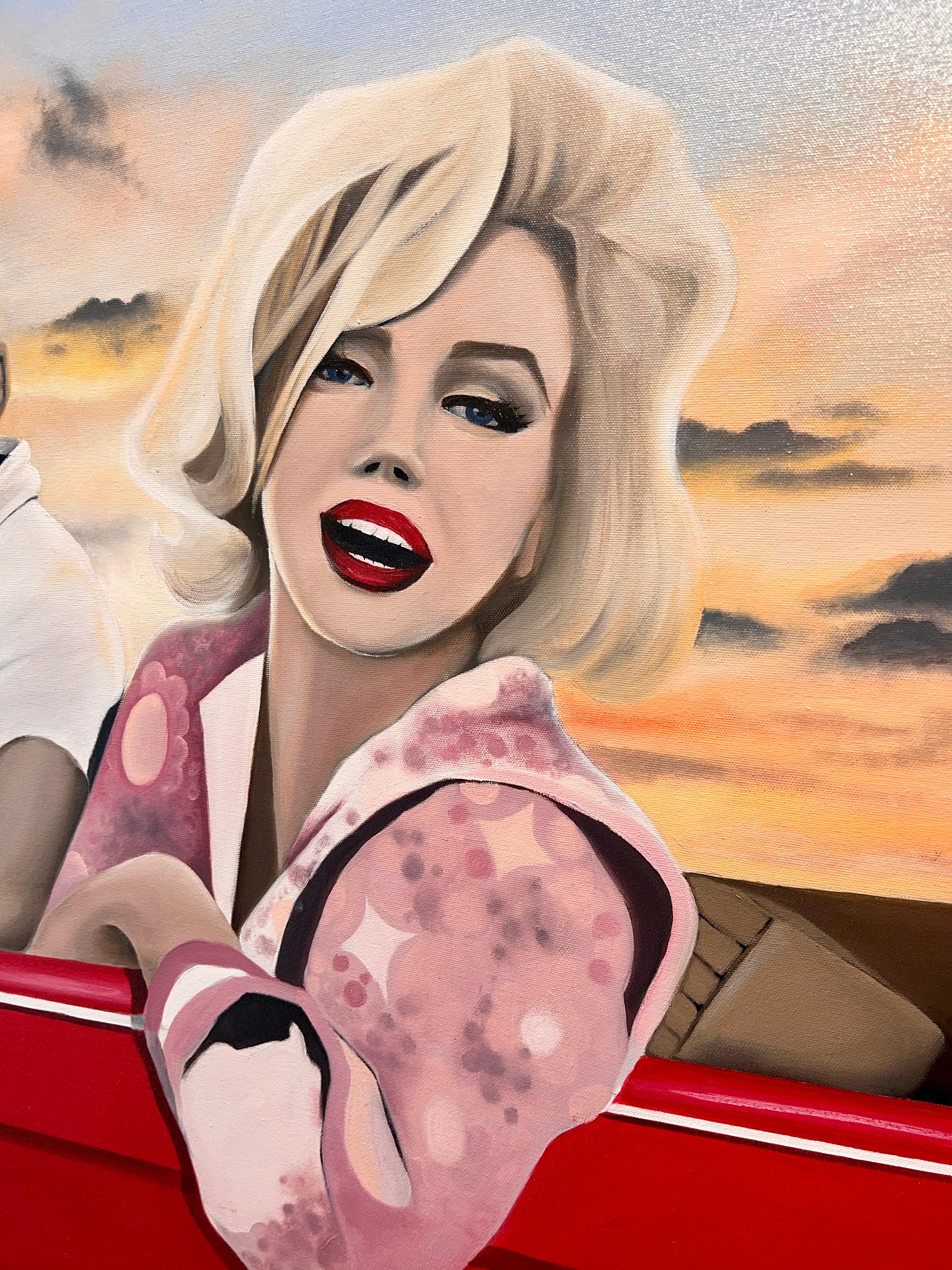 John Kennedy y Marilyn Monroe. Amor Pareja Pop-art figurativo famosos arte en venta 2