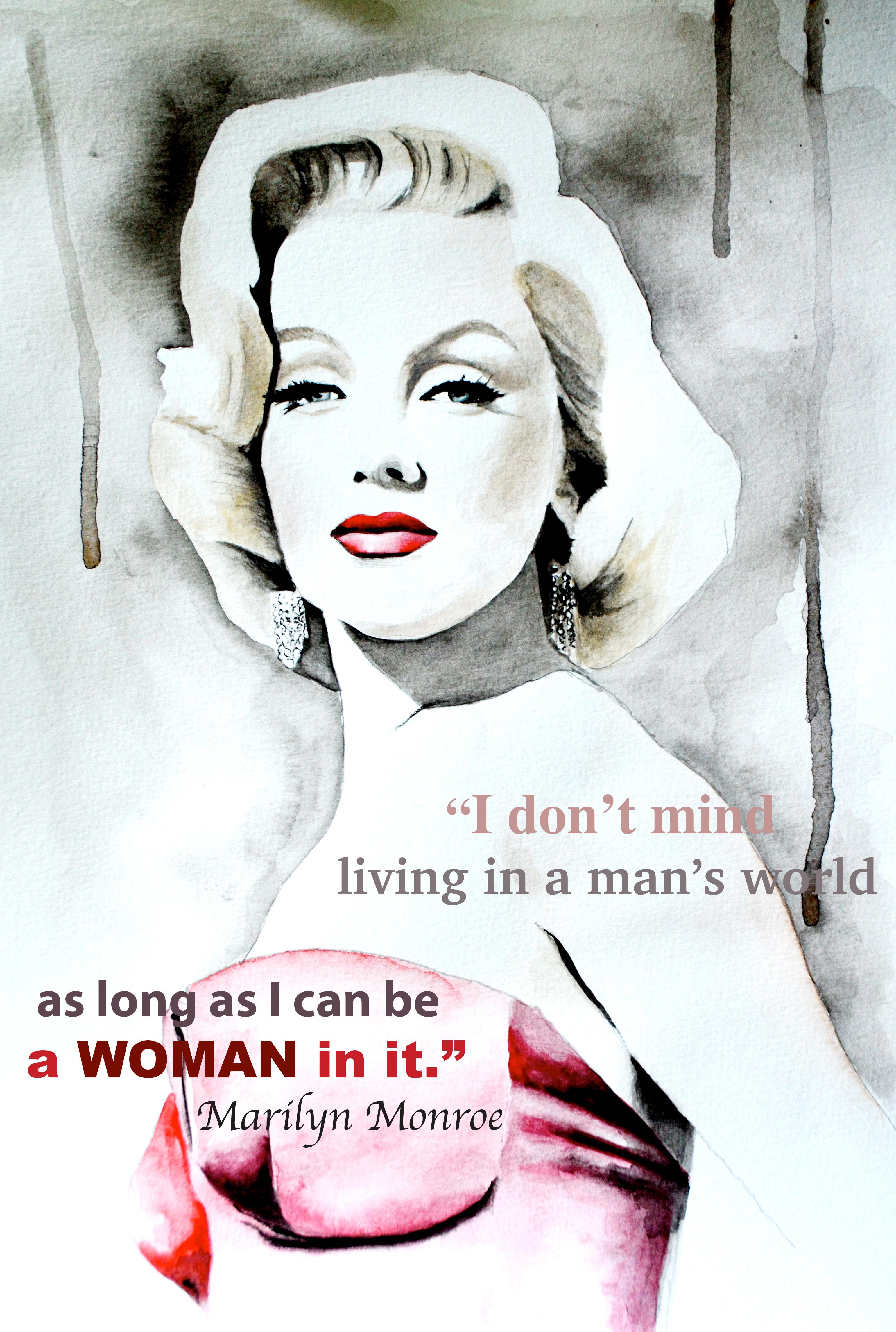 Marilyn Monroe. Illustration de mode figurative à l'aquarelle Geclee Print