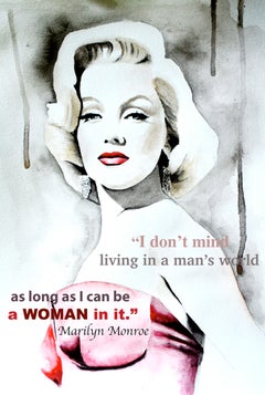 Marilyn Monroe. Fashion Illustration Figurative Watercolor Geclee Print