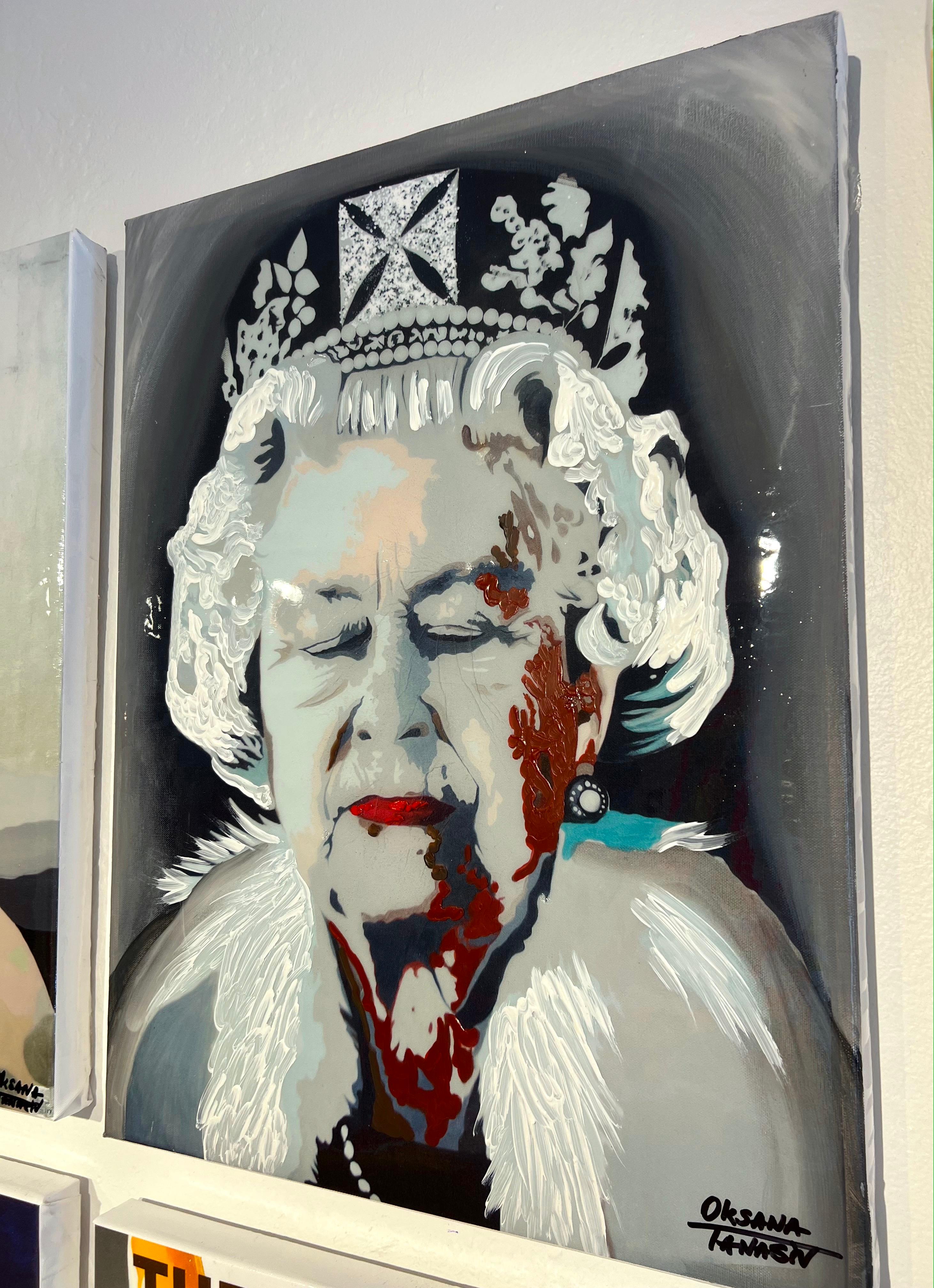 Königin Elisabeth – Print von Oksana Tanasiv