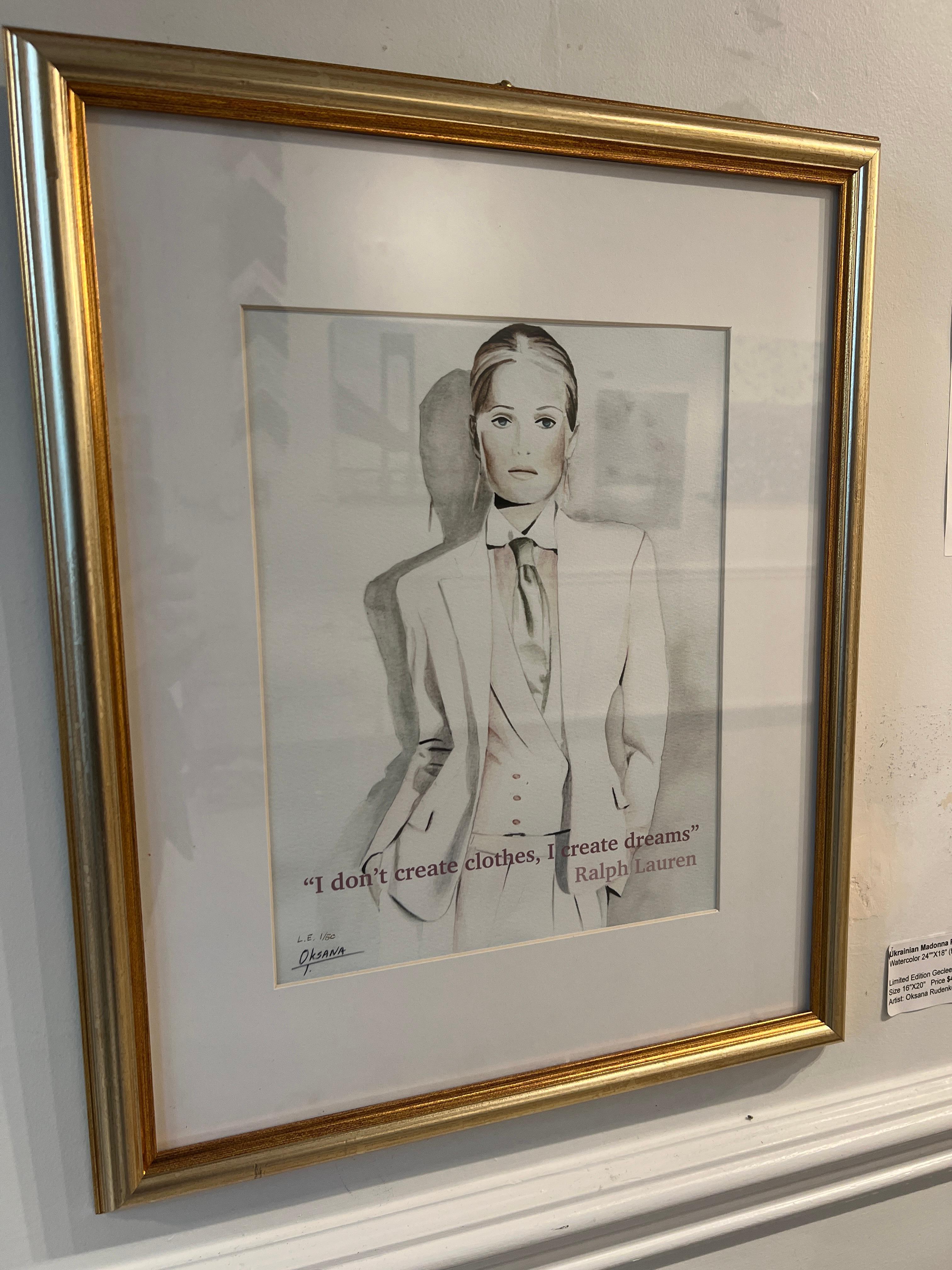 Ralph Lauren Ilustración Acuarela Moda Pintura Ilustración Dibujo - Print de Oksana Tanasiv