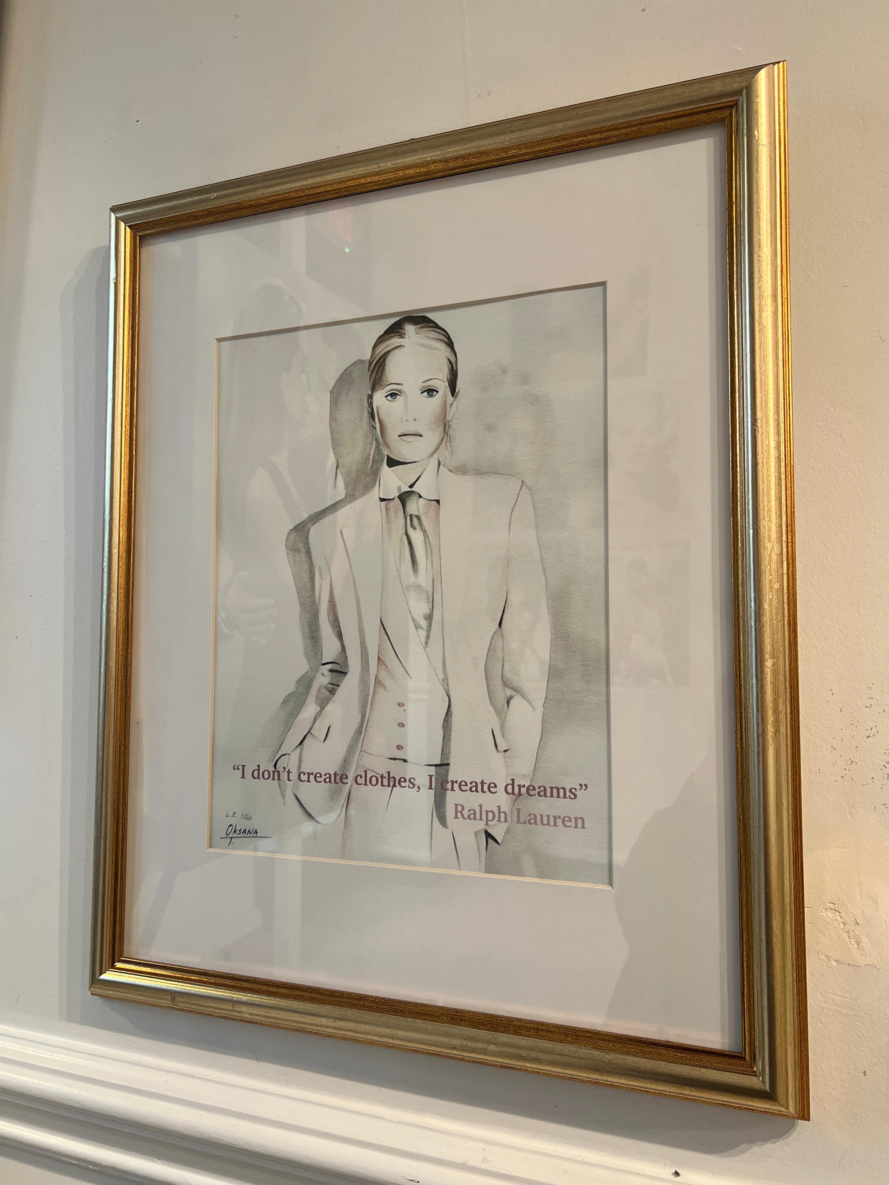 Ralph Lauren Ilustración Acuarela Moda Pintura Ilustración Dibujo - Print Realista de Oksana Tanasiv