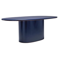 Oku Oval Blue Dining Table by Federica Biasi
