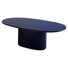Oku Oval Blue Dining Table by Federica Biasi