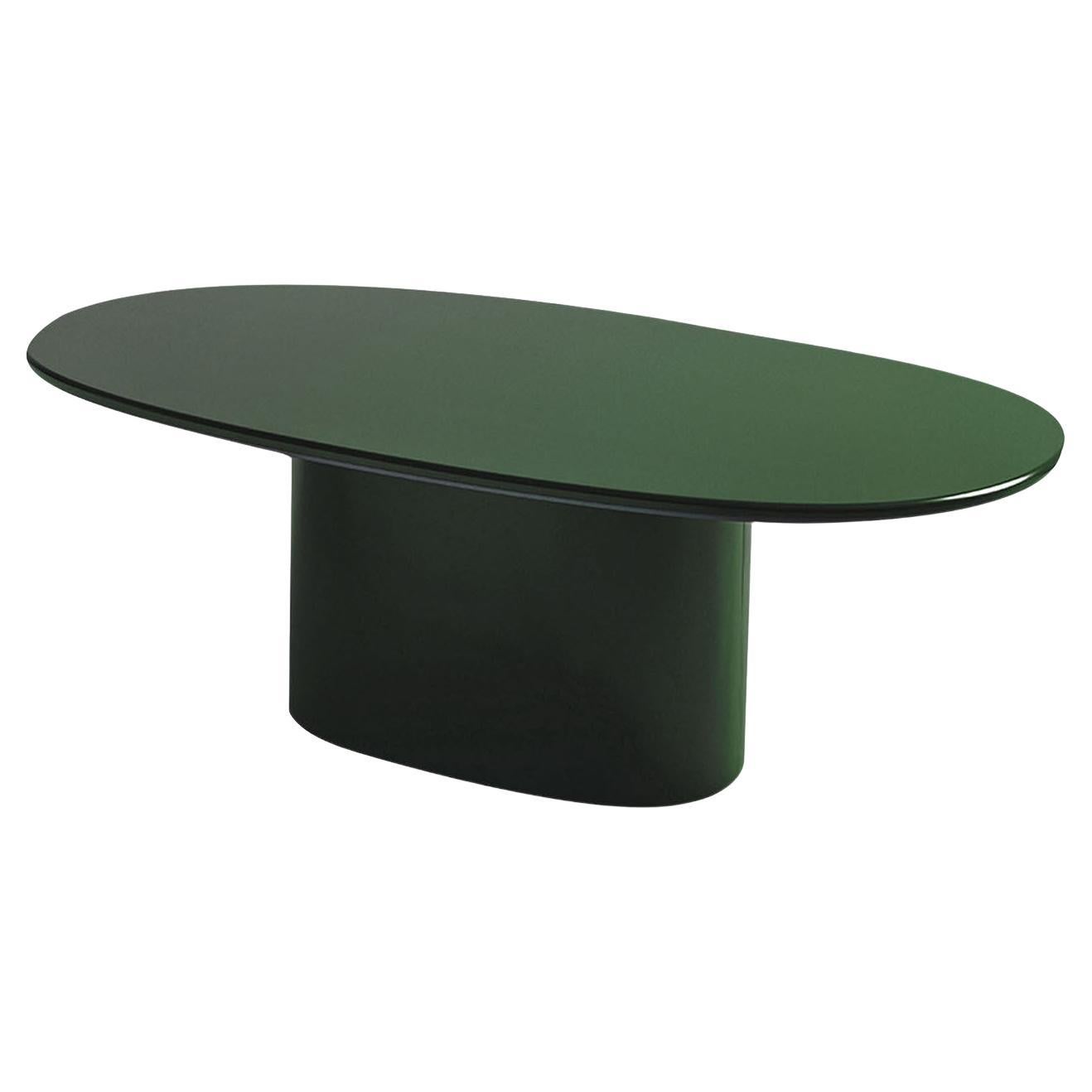 Oku Oval Green Dining Table by Federica Biasi For Sale