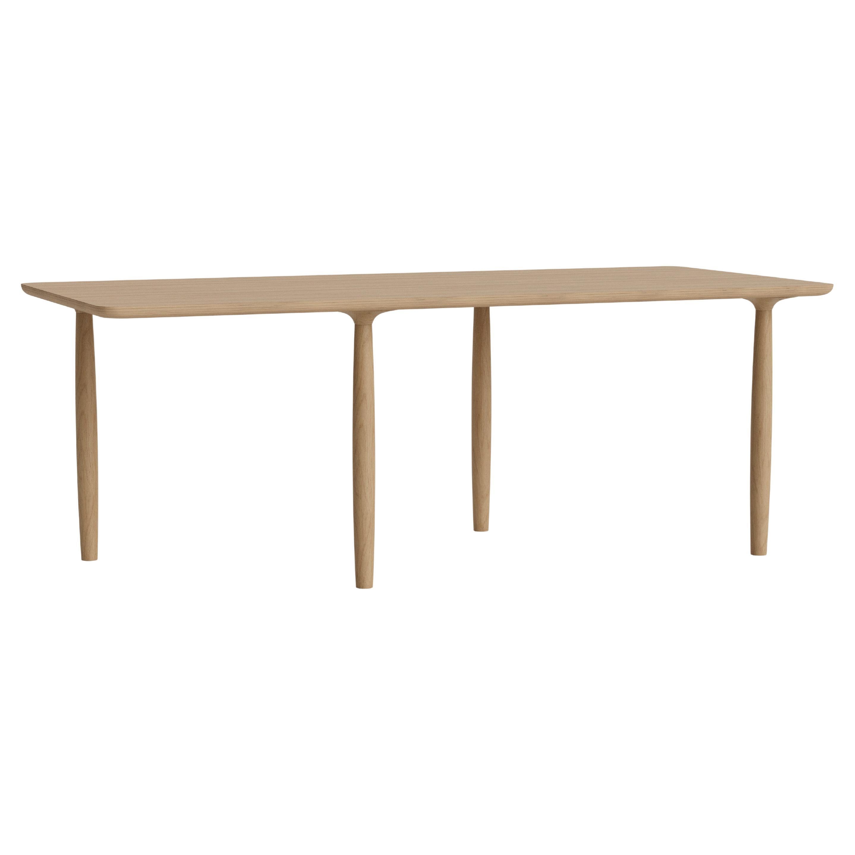 Oku Rectangular 200 Natural Oak Dining Table by NORR11 For Sale