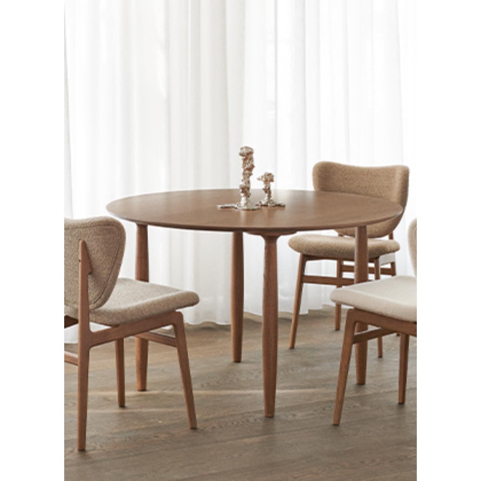 Contemporary Oku Round 120 Natural Oak Dining Table by NORR11 For Sale