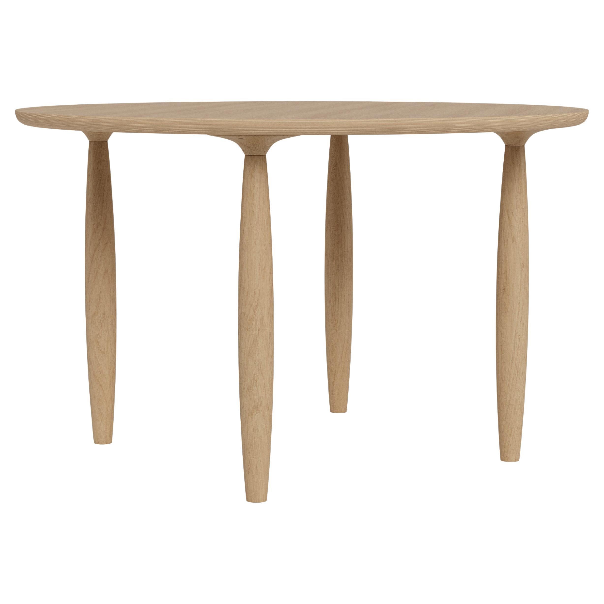 Oku Round 120 Natural Oak Dining Table by NORR11 For Sale