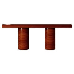 Okumé Plywood Versilia Console Table by Dainelli Studio Atelier