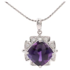 Okumura Yoshihiko Amethyst Diamond Necklace