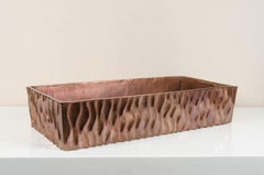 Ola Design Pflanzgefäß mit Unterlage, Antik-Kupfer von Robert Kuo, limitierte Auflage