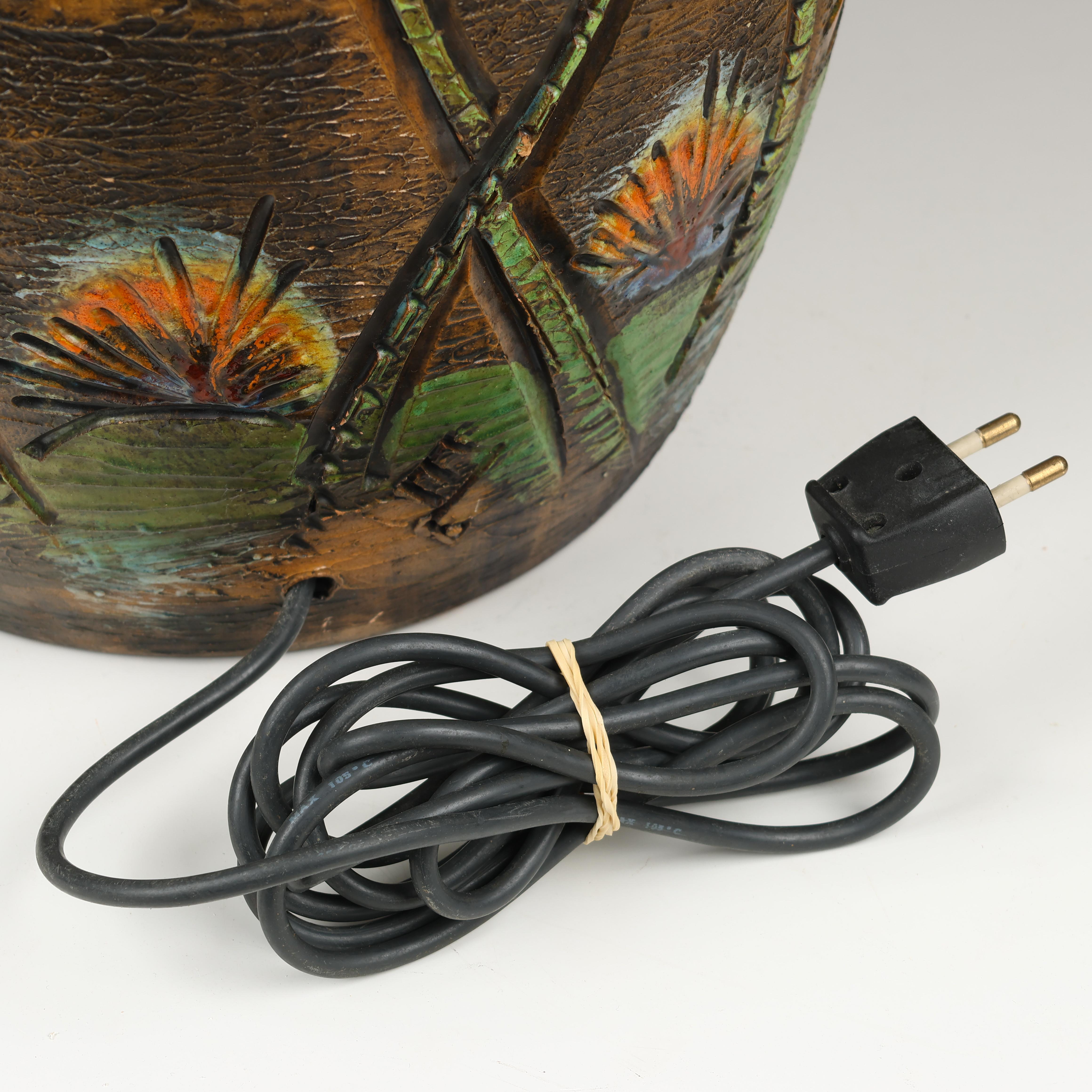 Ola Fihl , riesige glasierte Keramiklampe, Tilgmans Keramik, Schweden 1960 signiert im Angebot 1