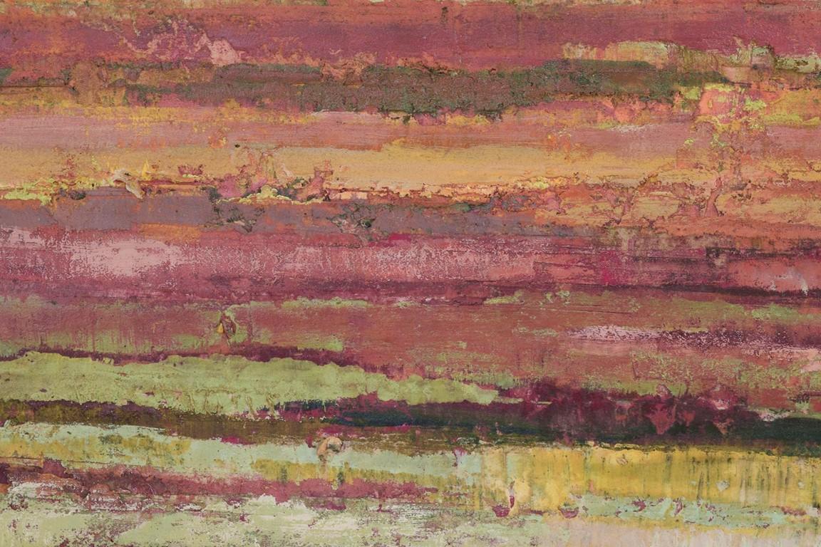 Ola Gerhardt, artiste suédoise répertoriée. Huile sur panneau. Paysage abstrait, années 1960/70 Excellent état - En vente à København, Copenhagen