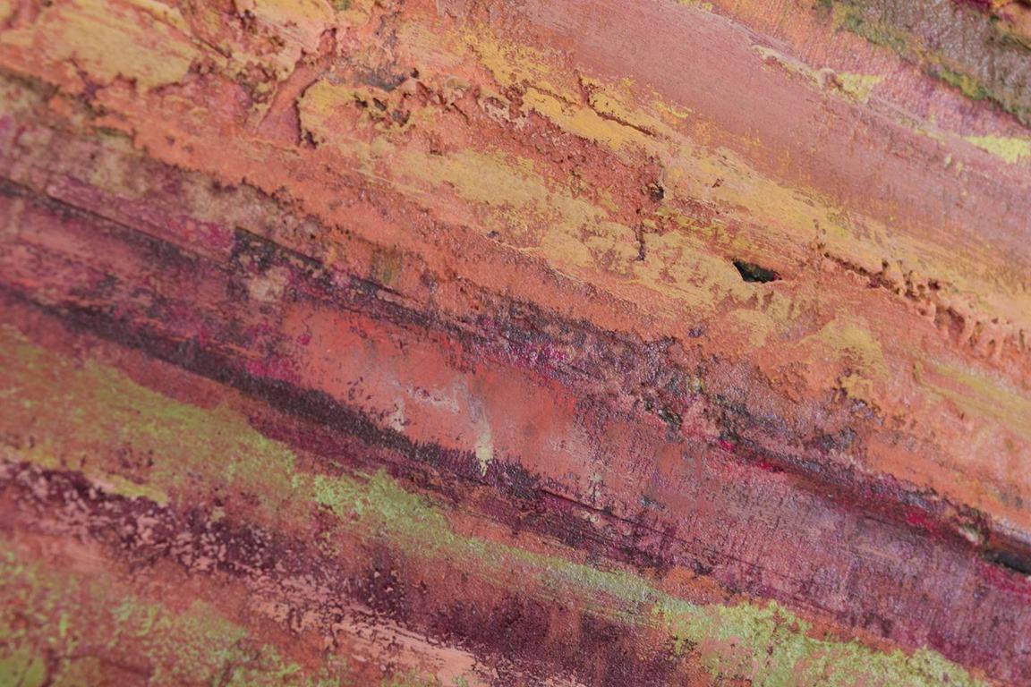 Autre Ola Gerhardt, artiste suédoise répertoriée. Huile sur panneau. Paysage abstrait, années 1960/70 en vente