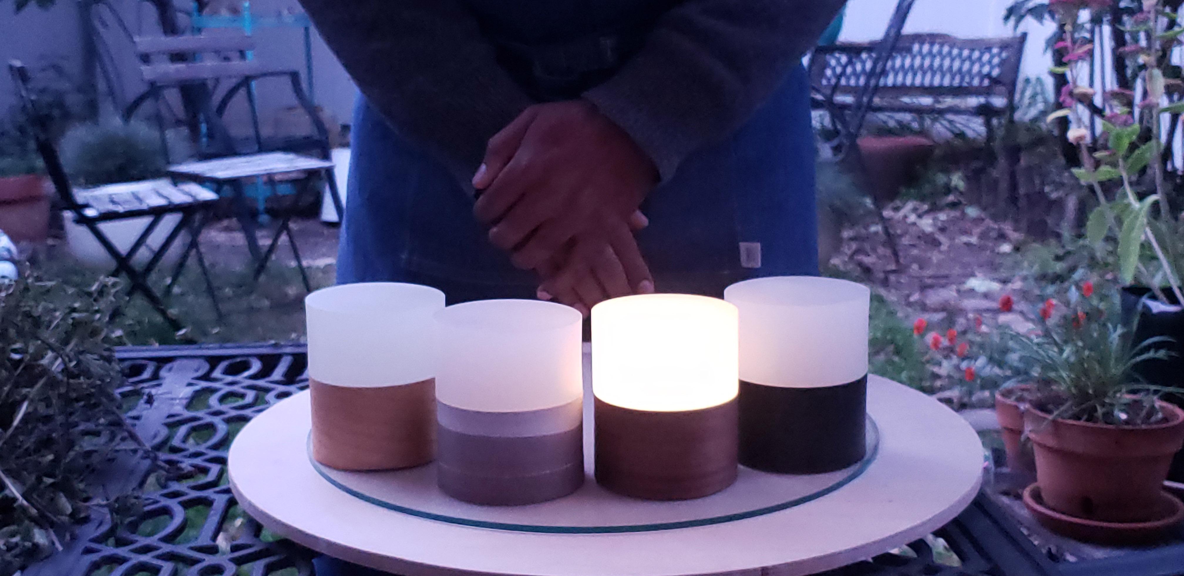 In designing Ola, I wanted a light object that was both high tech and handmade. The design process is quite unique in that it incorporates digital manufacturing via 3d printing, as well as more traditional techniques such as resin casting and hand