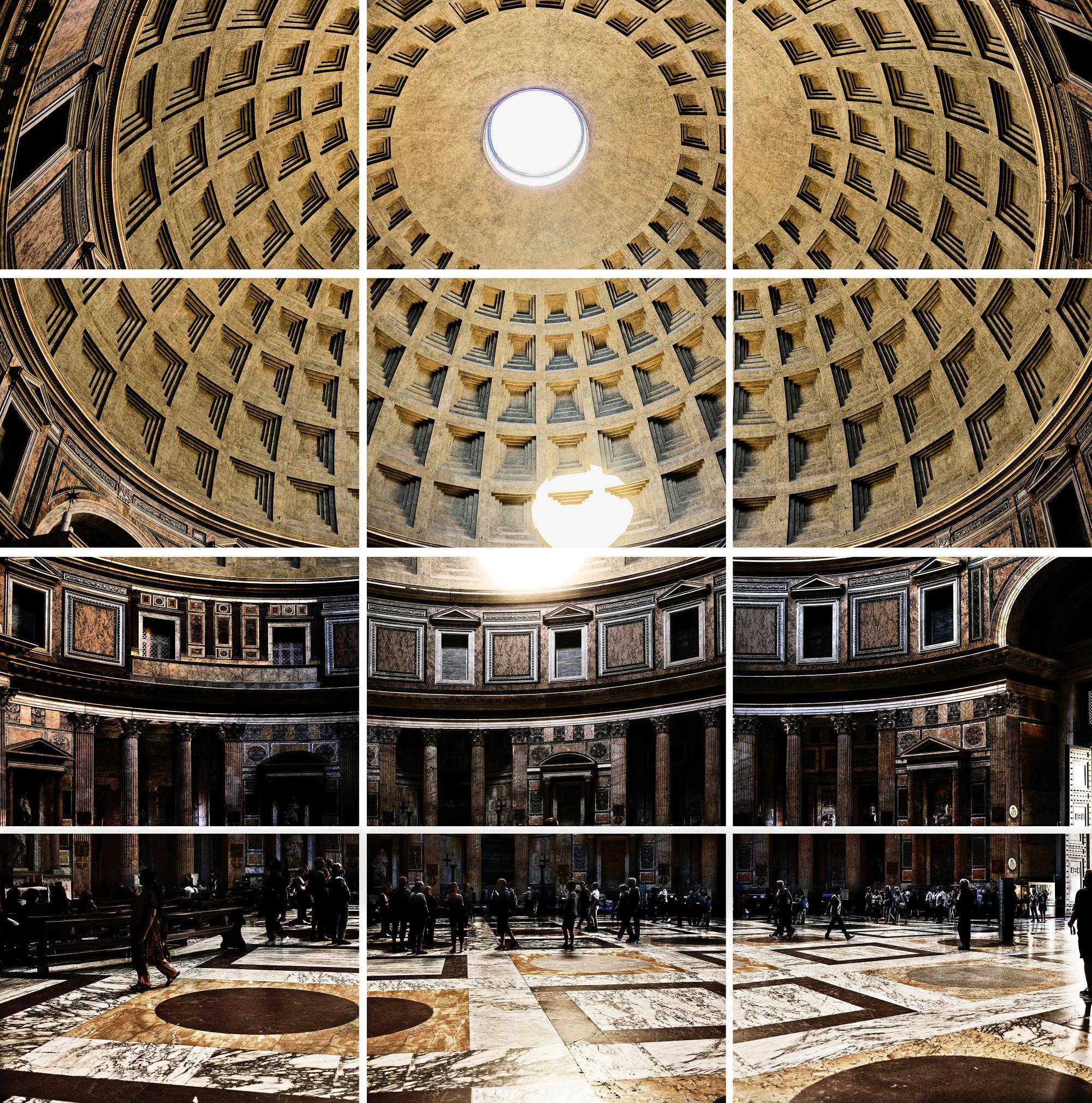 Pantheon 128 AD II Ola Kolehmainen, Zeitgenössisch, Geometrie, Architektur, Kunst