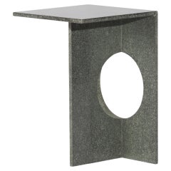 Ola Side Table, Polished Green Diabase Stone, Studio Mohs