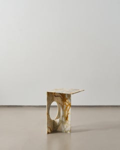 Ola Side Table, Sky Blue Marble, Studio Mohs