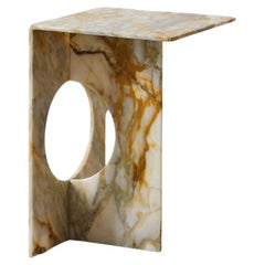 Ola Side Table, Sky Blue Marble, Studio Mohs