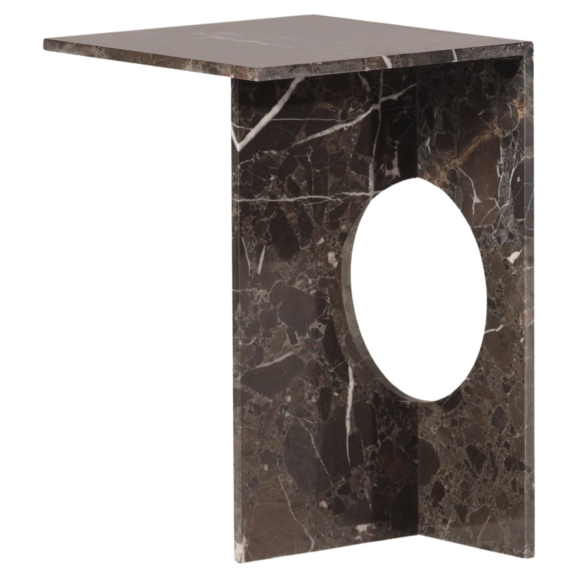 Ola Side Table, Toros Black Marble, Studio Mohs For Sale