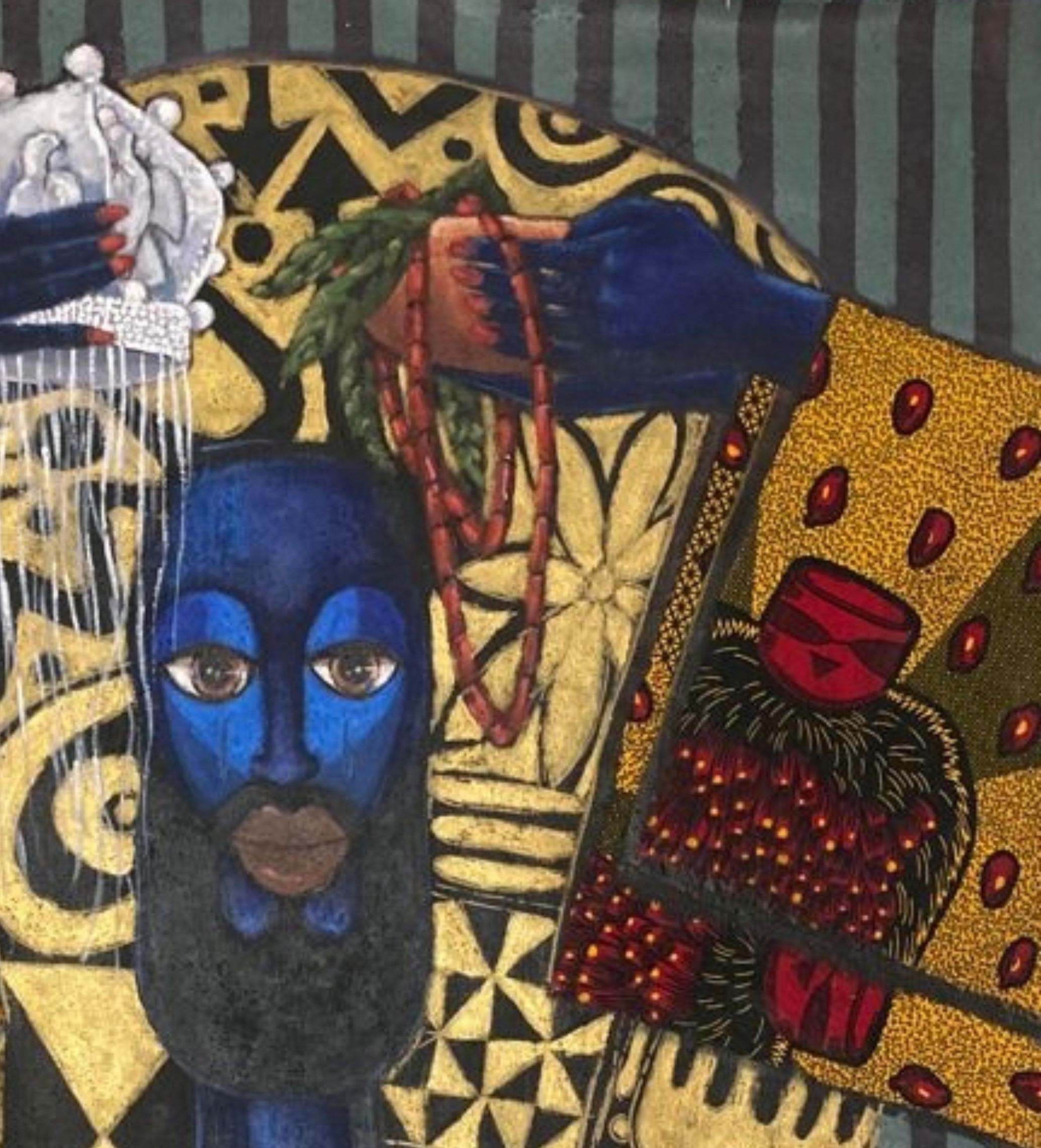 Afobaje (King-Macher) (Zeitgenössisch), Painting, von Oladimeji Alabi