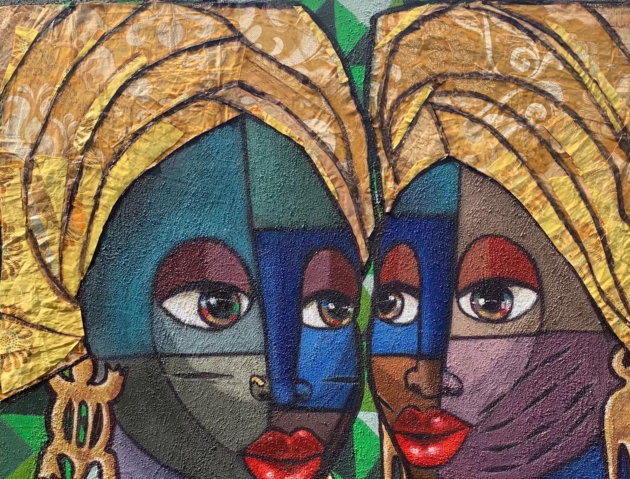 Agbara Abo (Feminine Quality) - Painting by Oladimeji Alabi