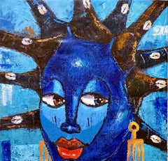 Beauty of Self Love 1 - 21st Century, Figurative, Mixed Media, Women, Africa