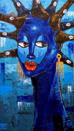 Belleza del Amor Propio 1 - Siglo XXI, Figurativo, Técnica mixta, Mujer, África