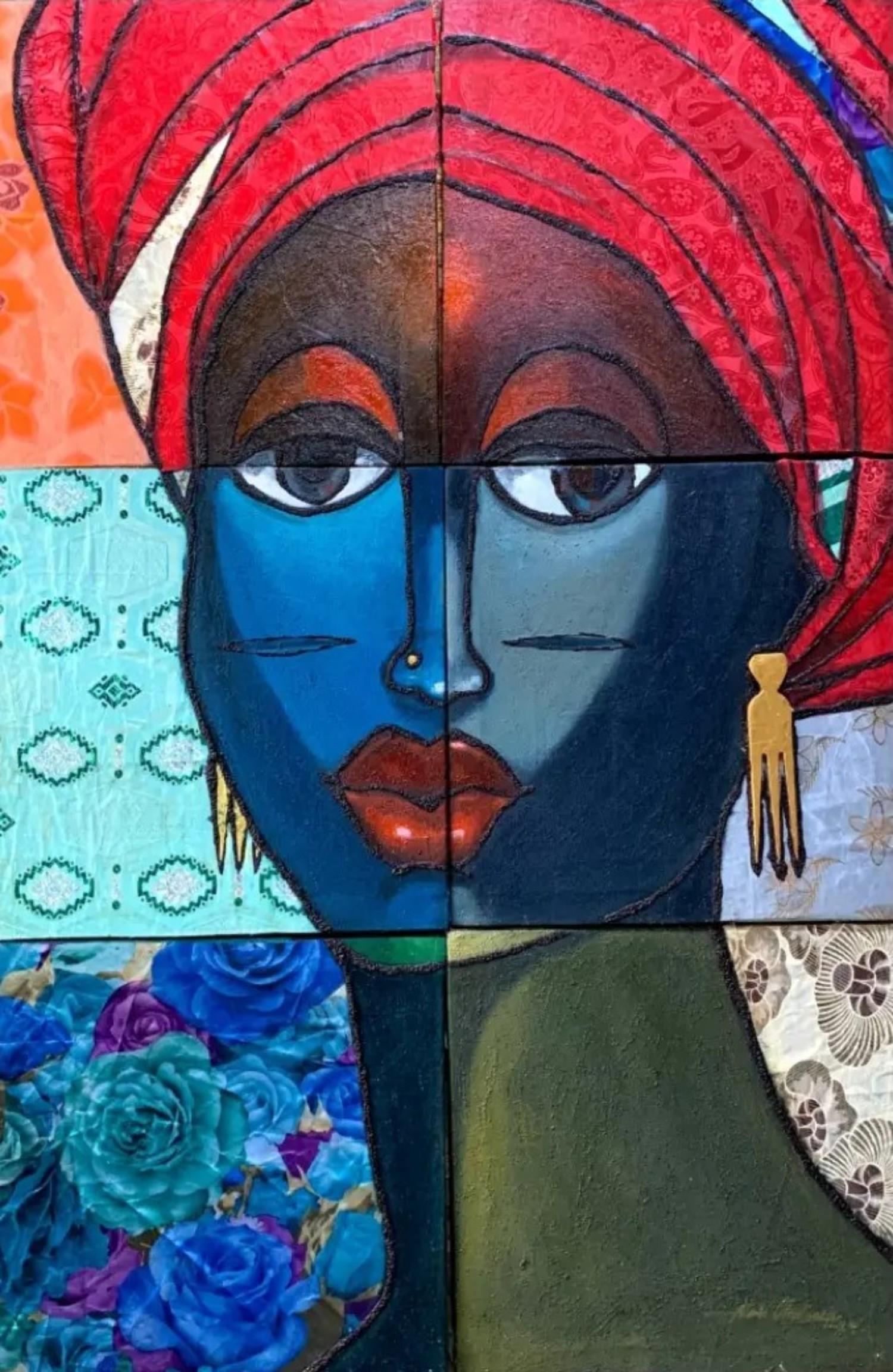Just The Way You Are 2 - 21e siècle, figuratif, techniques mixtes, femmes, Afrique