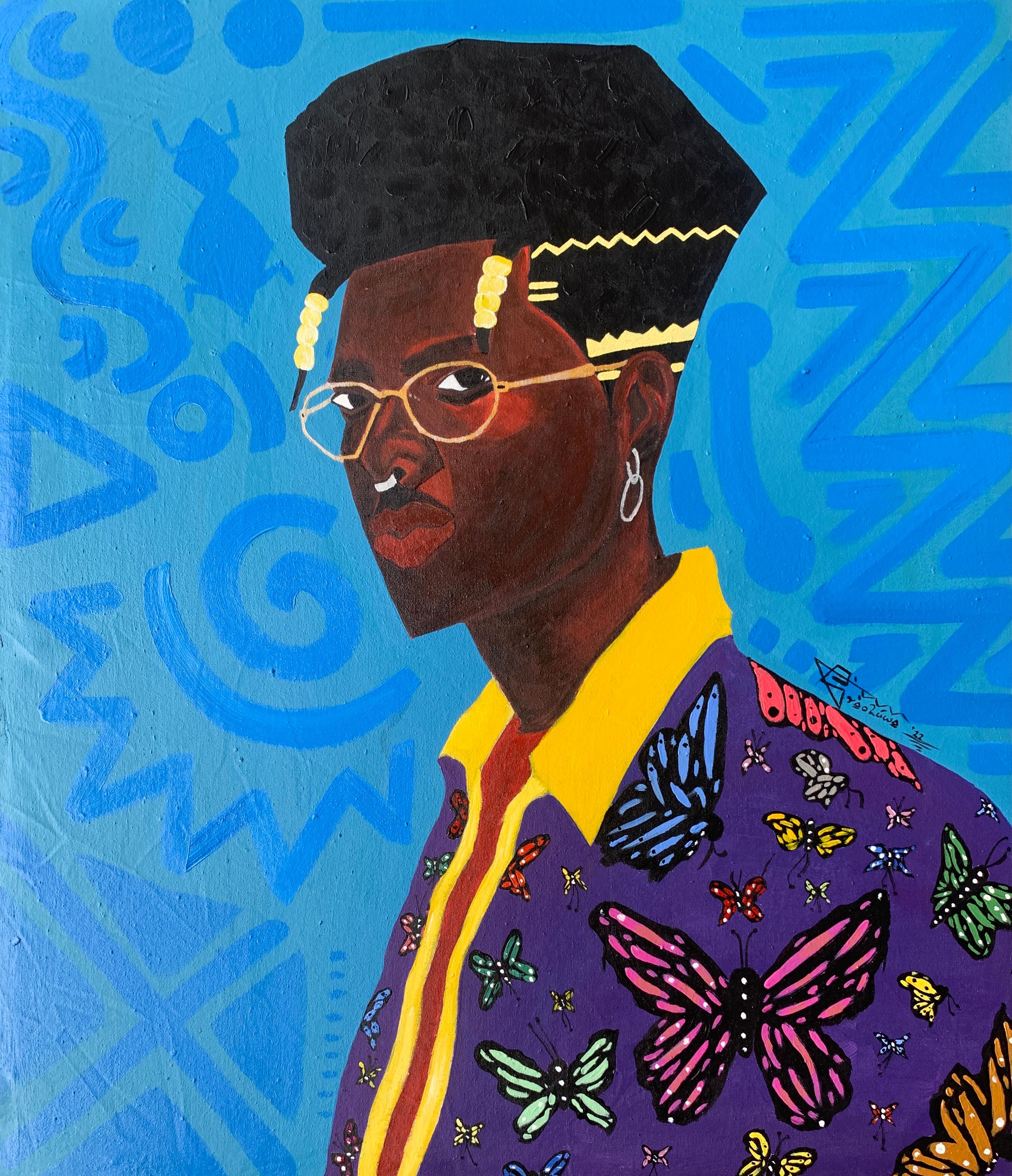 Oladire Araireoluwa Portrait Painting - Awokose (The Role Model)