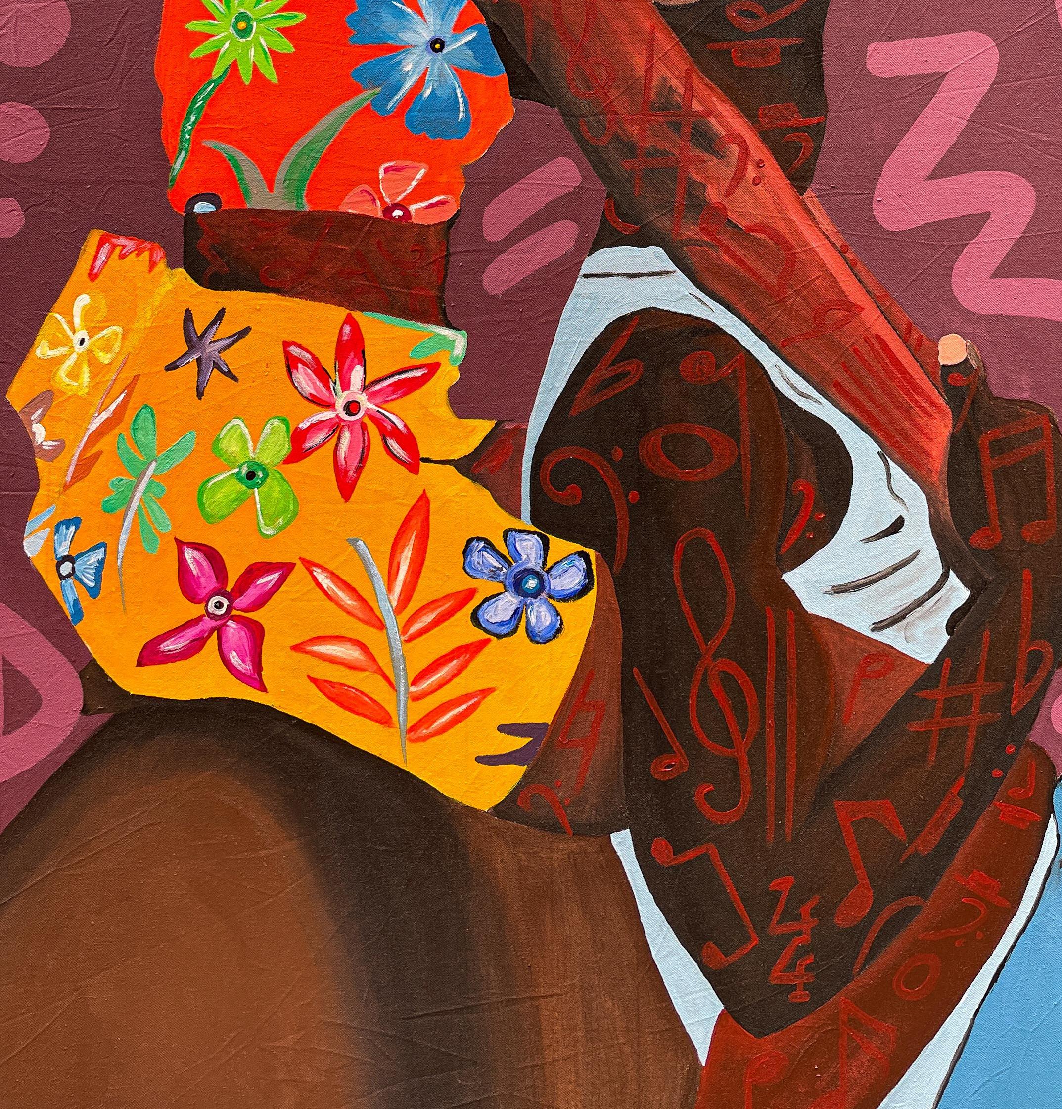 Ololufe Mi (Liebe meines Lebens) – Painting von Oladire Araireoluwa