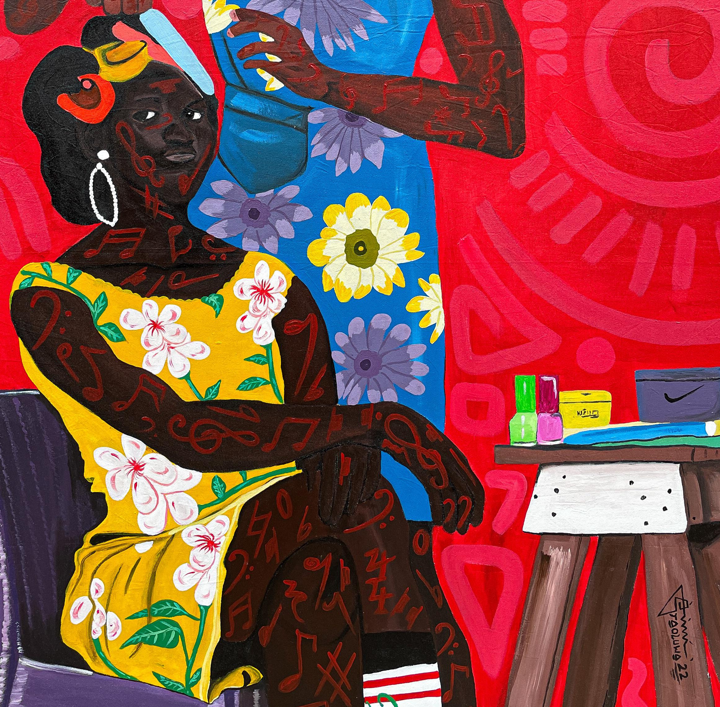 Omoge Awelewa (The Beauty Maiden) - Painting by Oladire Araireoluwa