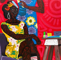 Omoge Awelewa (The Beauty Maiden) Contemporary Acrylic Painting