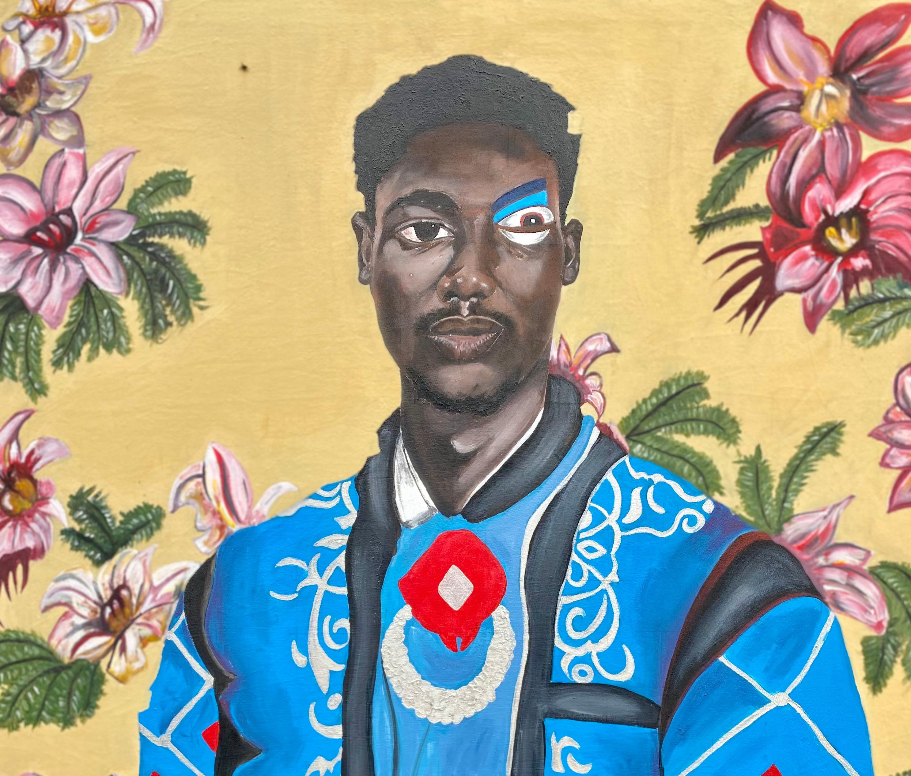 Chi sei? - 21° secolo, Contemporaneo, Ritratto figurativo, Moda, Uomo - Painting di Oladire Araireoluwa