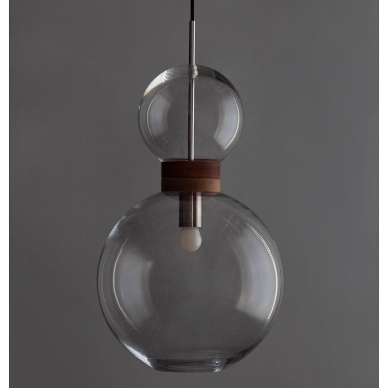 Olaf 2 Pendant Light by Lina Rincon
Dimensions: H55 x 30 x 30 cm
Materials: Blown Glass, Brass

All our lamps can be wired according to each country. If sold to the USA it will be wired for the USA for instance.

Colors and dimensions may
